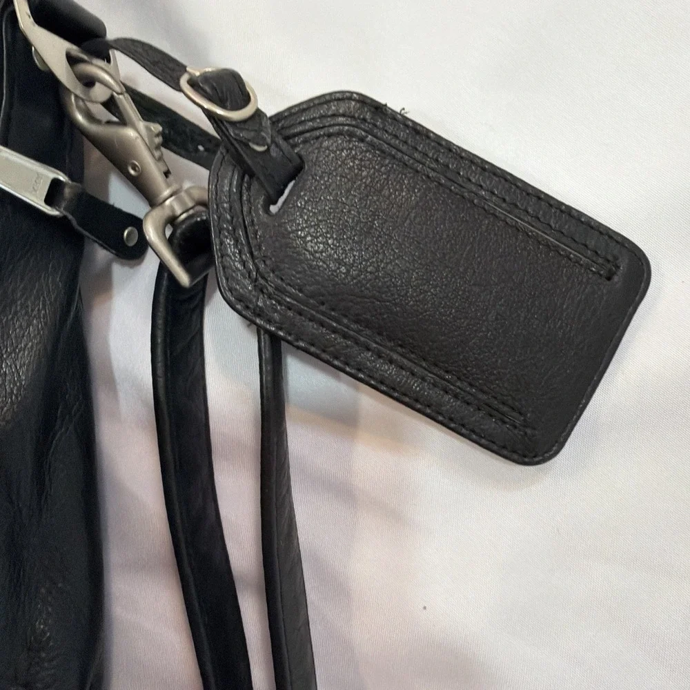 Canyon Outback Soft Leather Messenger Bag Black Travel Laptop New Business Work